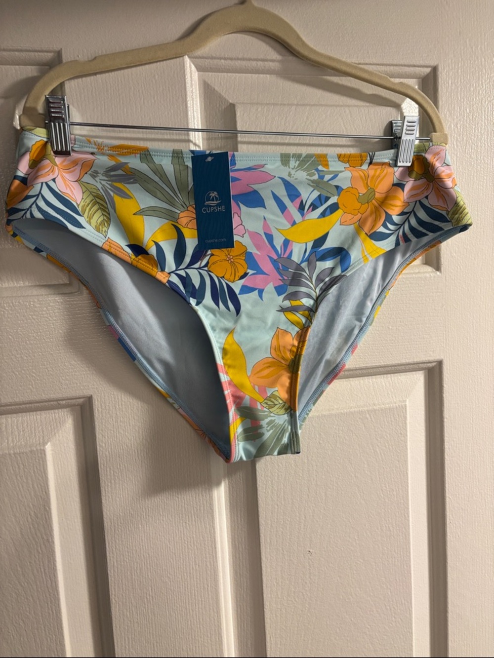 Cupshe Pastel Tropical Floral Bikini Bottoms - XL